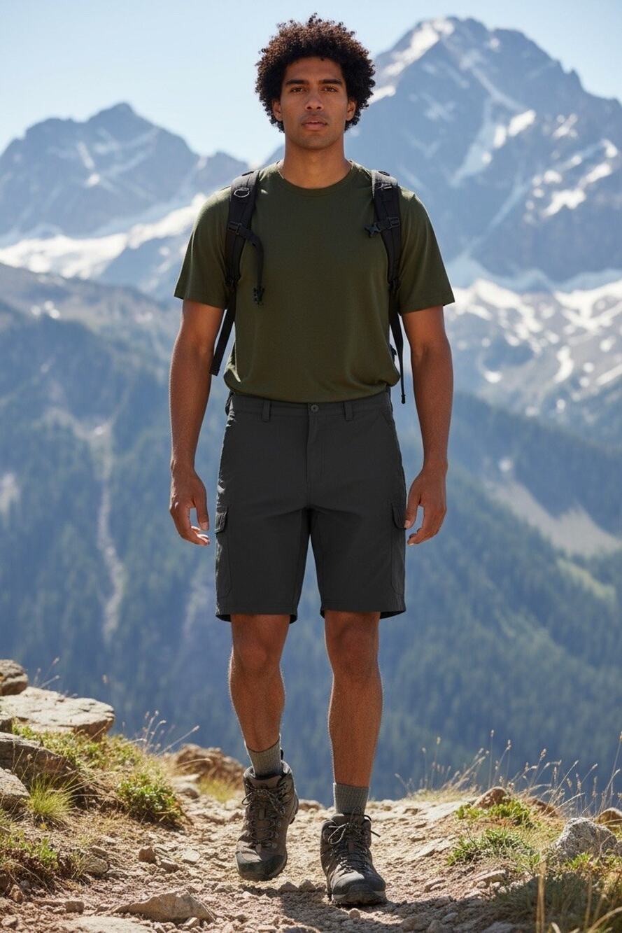Orvis Men's 40X9.5 Charcoal Gray Lightweight Tech Cargo Shorts Gorpcore Outdoor
